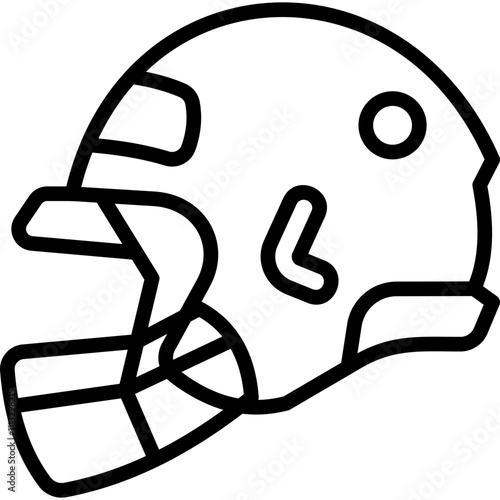 Helmet line icon photo