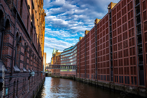 View of Hafencity in Hamburg, Germany photo
