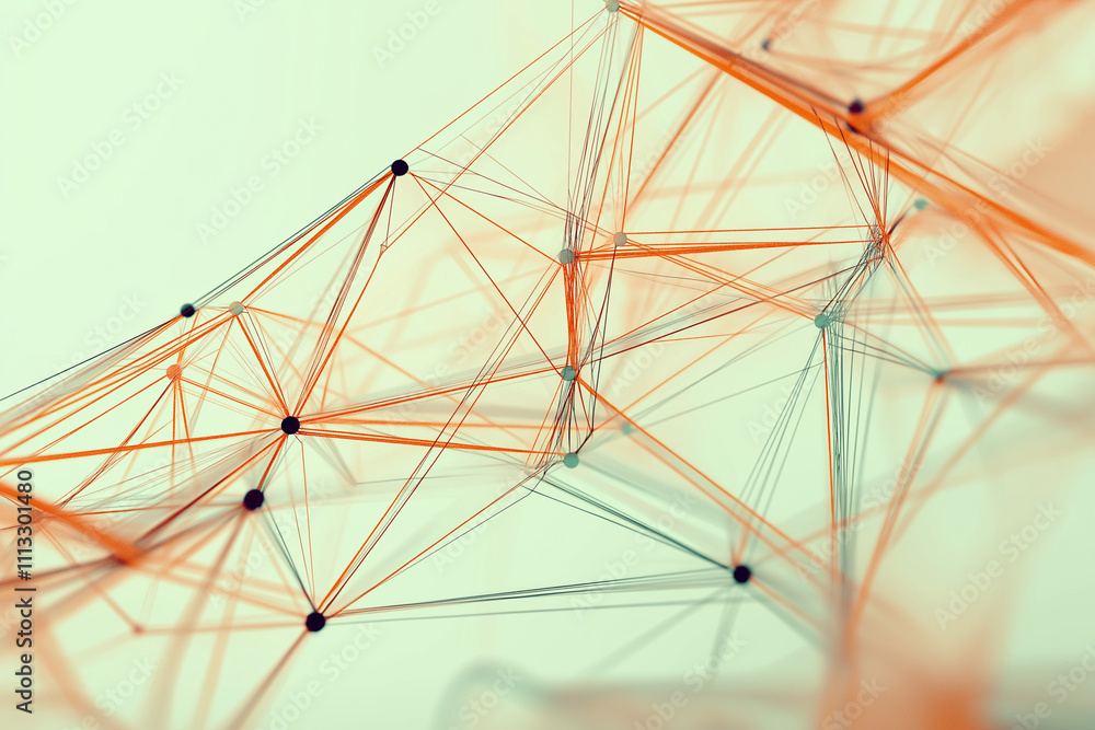 Low poly abstract line structure network connections Low poly abstract line structure network connections