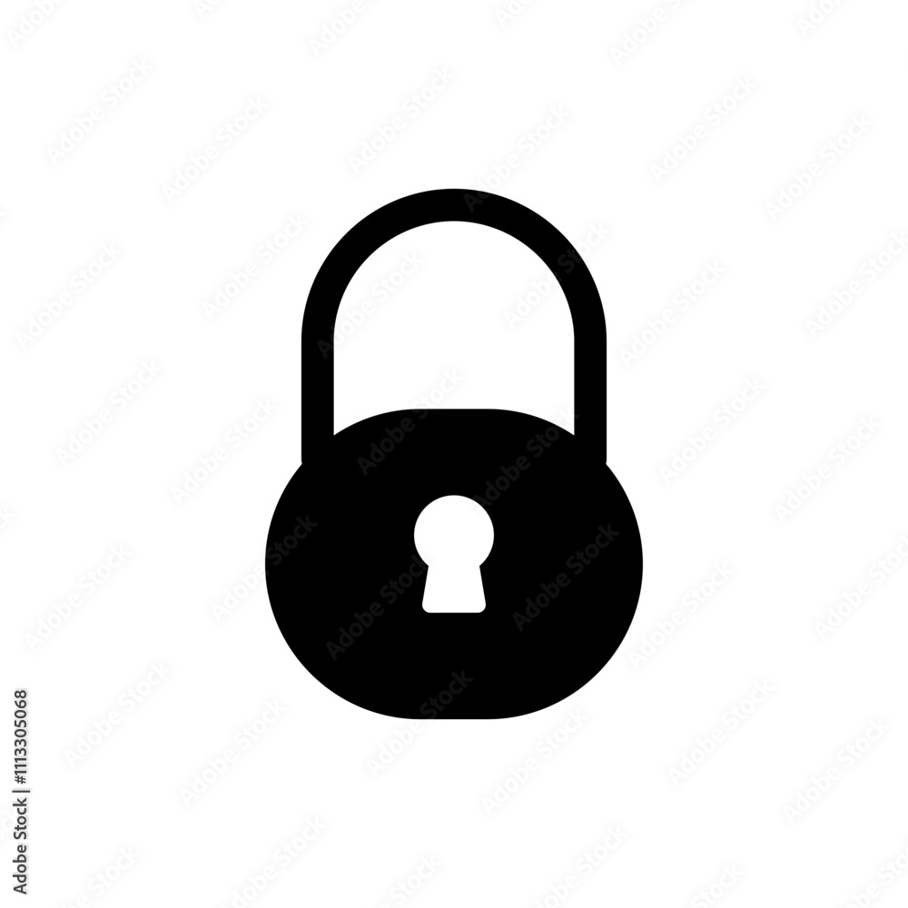 Lock icon vector. Padlock sign and symbol. Encryption icon. Security symbol