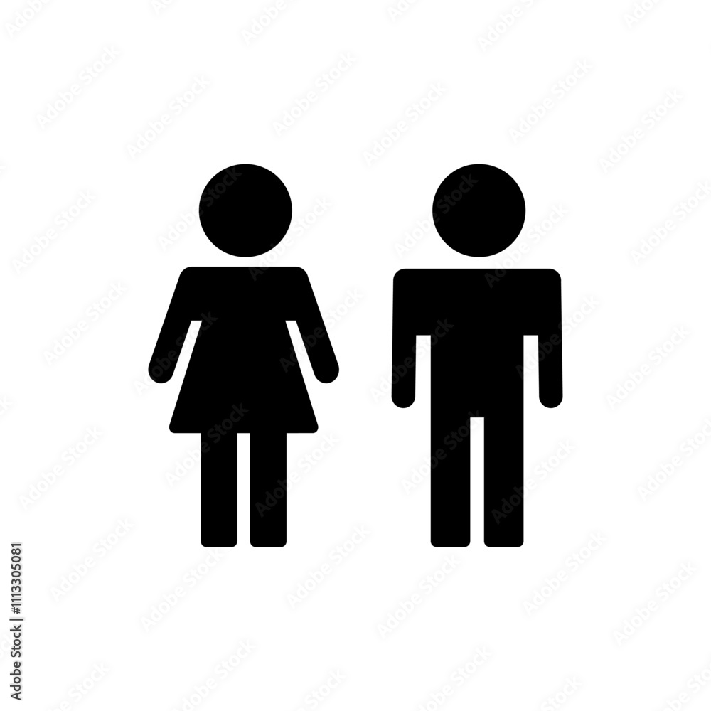Man and woman icon vector. male and female sign and symbol. Girls and boys Man and woman icon vector. male and female sign and symbol. Girls and boys