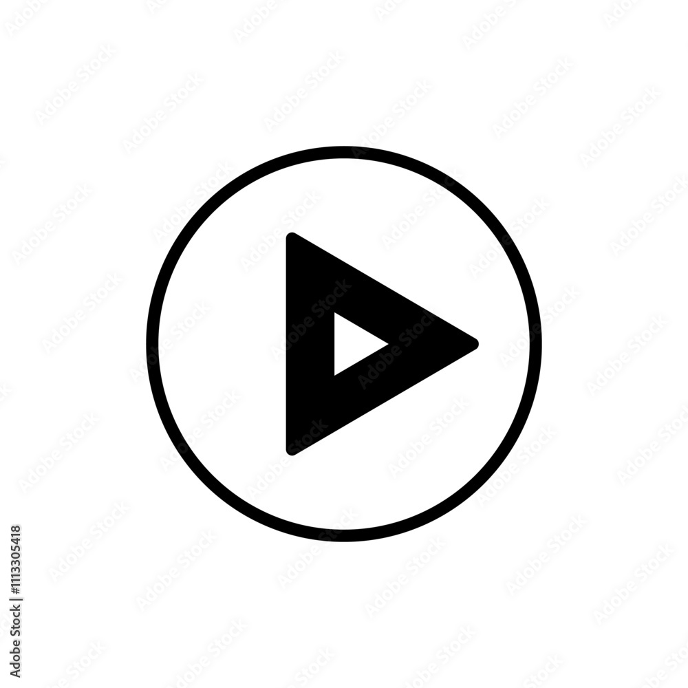 Play icon vector. Play button sign and symbol Play icon vector. Play button sign and symbol