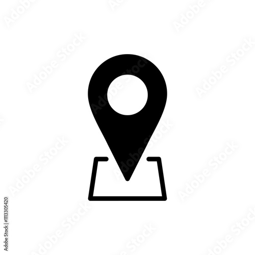 Pin icon vector. Location sign and symbol. destination icon. map pin