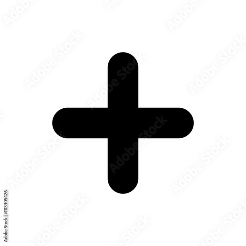 Plus icon vector. Add plus sign and symbol