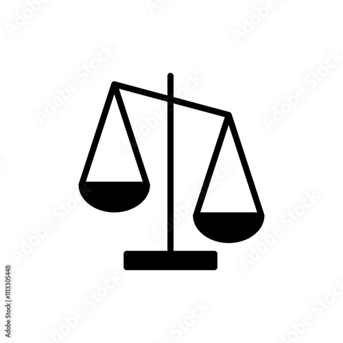 Scales icon vector. Law scale icon. Justice sign and symbol
