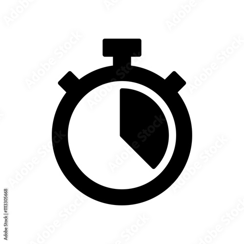 Stopwatch icon vector. Timer sign and symbol. Countdown icon. Period of time