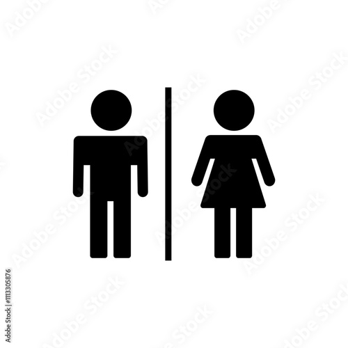 Toilet icon vector. Girls and boys restrooms sign and symbol. bathroom sign. wc, lavatory