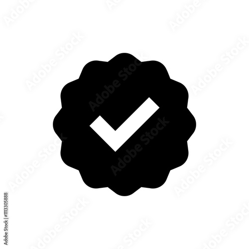 verified icon vector. verification check mark. approved sign and symbol