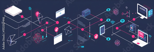 Visual Representation of User Datagram Protocol (UDP) and its Connection-less Communication System photo