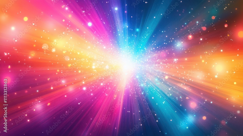 Radiant Rainbow Light Background with Vibrant Colors and Dynamic Energy Radiant Rainbow Light Background with Vibrant Colors and Dynamic Energy