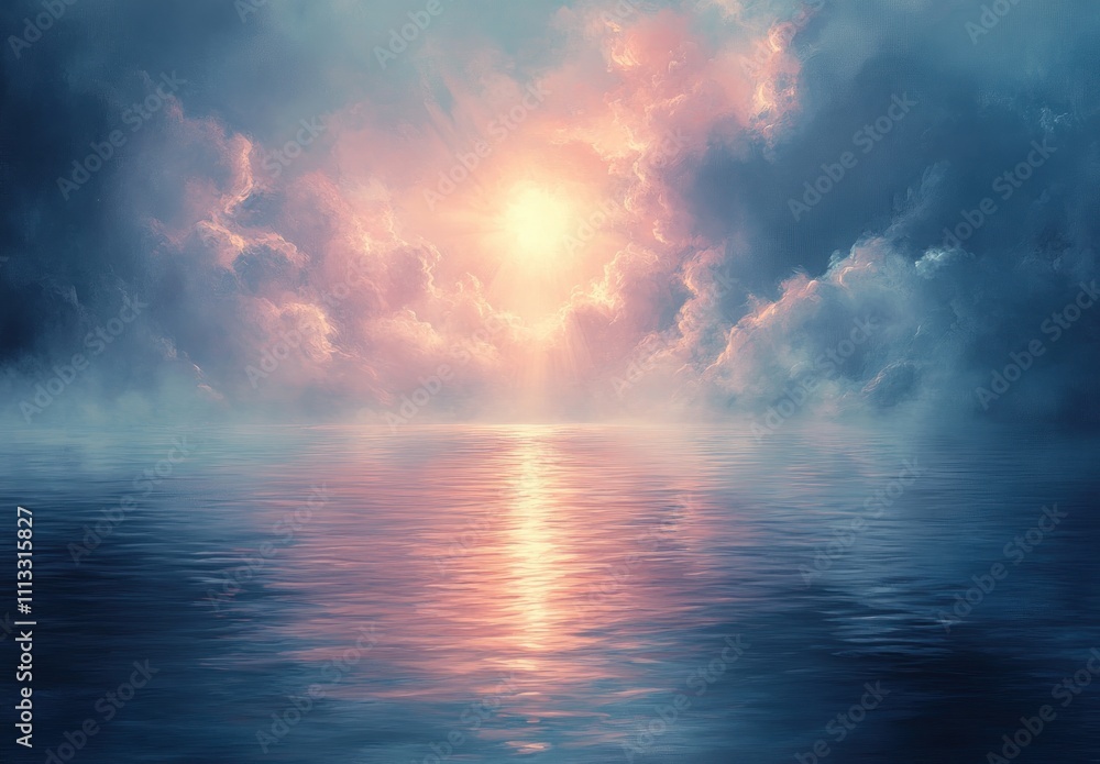 Obraz premium Soft Pastel Light Reflection Water Abstract Background