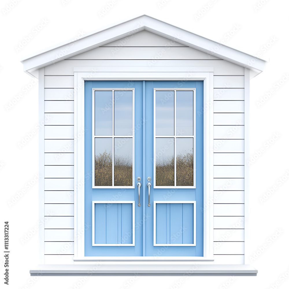 Fototapeta premium 3d rendered door PNG cutout isolated on white and transparent background.