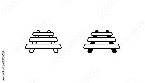 Road Train icon design with white background stock illustration