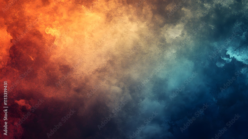 Naklejka premium Abstract fiery and icy textured background design