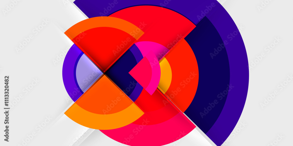 Circle and semi circle geometric background. Vector Illustration For Wallpaper, Banner, Background, Card, Book Illustration, landing page Circle and semi circle geometric background. Vector Illustration For Wallpaper, Banner, Background, Card, Book Illustration, landing page