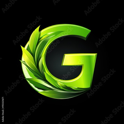 Eco-friendly letter G logo design. photo