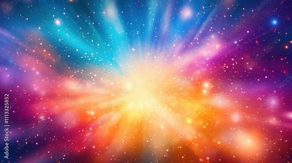 Radiant Rainbow Light Background with Ethereal Bokeh Effects