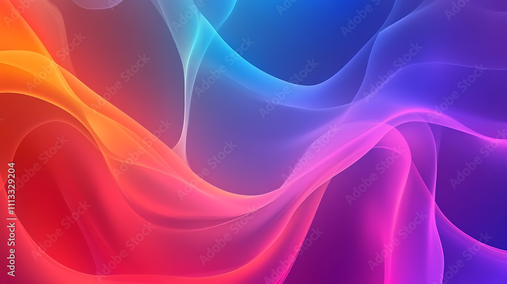 Fototapeta premium Abstract Colorful Wave Background Design: Vibrant Hues and Smooth Gradient Transitions