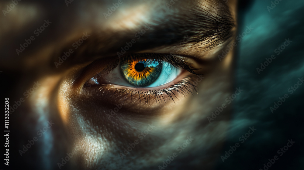 Focused Eyes with Dynamic Motion Background Focused Eyes with Dynamic Motion Background