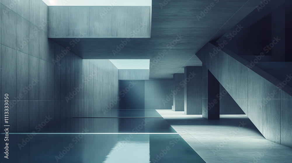 Fototapeta premium 3d render of a modern architecture