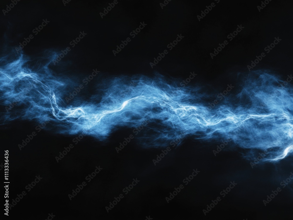 Blue Smoke on Black Background Blue Smoke on Black Background