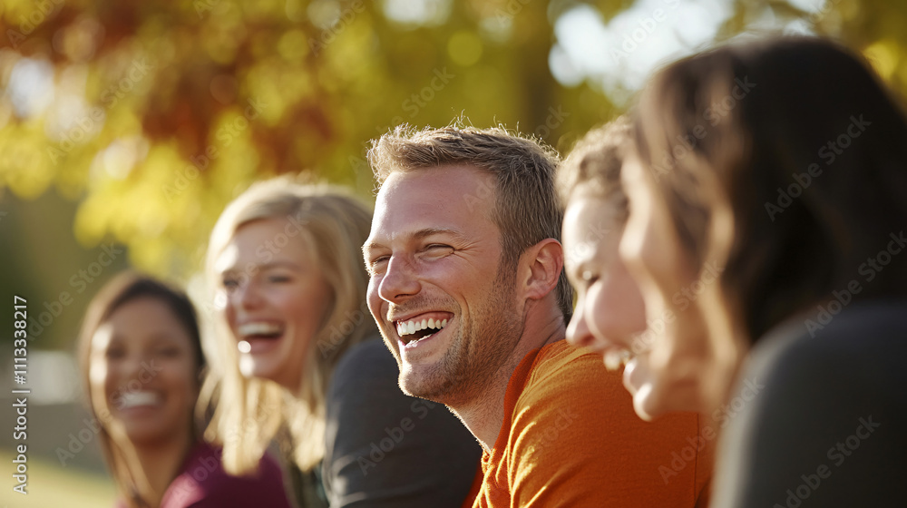 A diverse group of employees participating in a team-building activity outdoors, engaging in trust-building exercises. Smiles and laughter showcase the connection between mental health and employee A diverse group of employees participating in a team-building activity outdoors, engaging in trust-building exercises. Smiles and laughter showcase the connection between mental health and employee