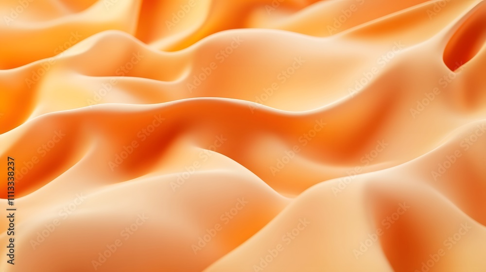 Obraz premium Abstract Orange Fabric Draped Softly in Waves