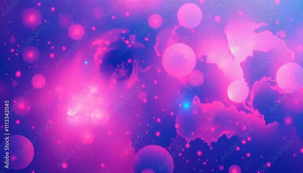 Abstract Pink and Blue Nebula Cosmic Art Abstract Pink and Blue Nebula Cosmic Art