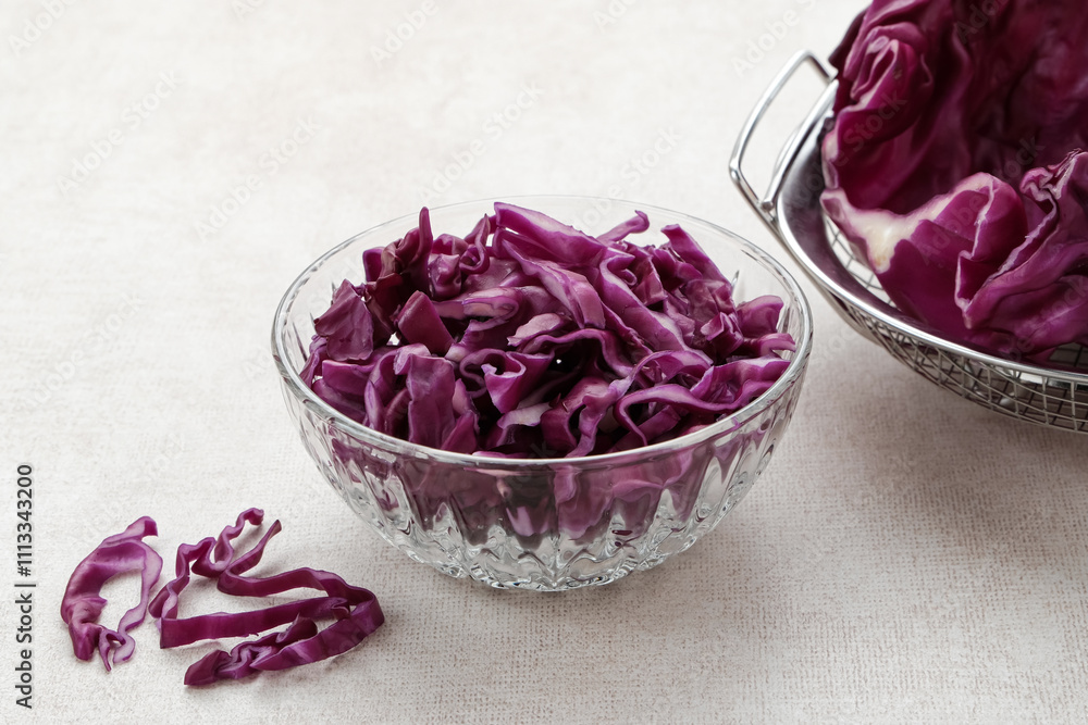 Purple Cabbage Slices or kol ungu, food preparation
Purple Cabbage Slices or kol ungu, food preparation