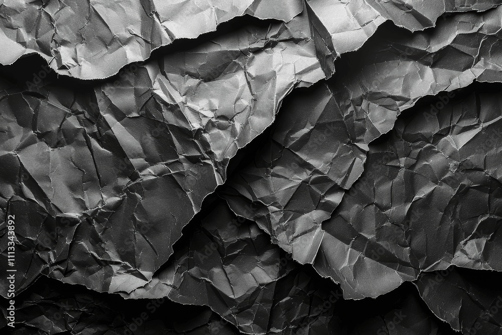 Crumpled Black Paper Texture Dark Background for Mockup and Design Crumpled Black Paper Texture Dark Background for Mockup and Design