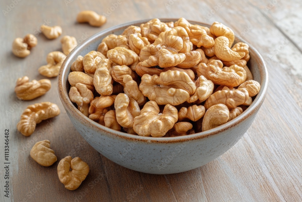 Nuts on Wooden Table Nuts on Wooden Table