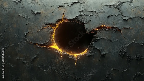 Astrophysical Marvel: Black Hole Emerging from a Wall of Darkness