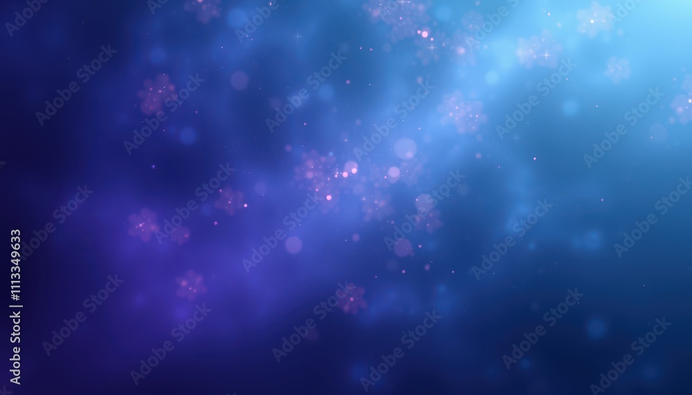 Abstract Blue Background With Pink Glowing Particles Abstract Blue Background With Pink Glowing Particles