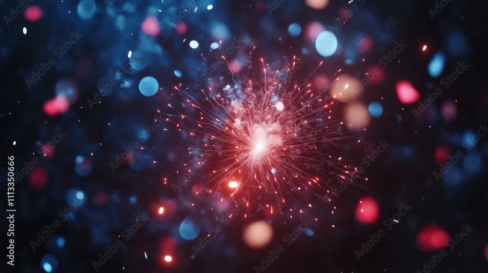 Obraz premium Vibrant Abstract Background of Colorful Bokeh and Sparkling Light