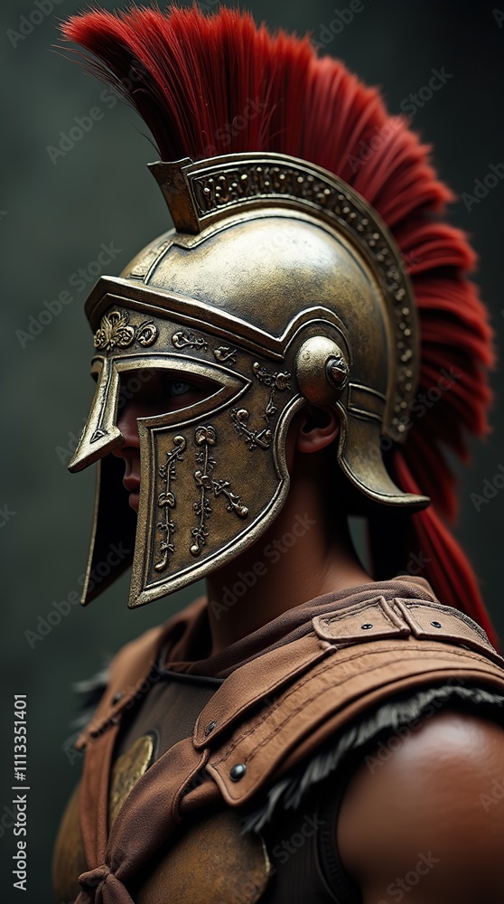 Obraz premium Intricate Carthaginian Warrior Helmet with Detailed Historical Craftsmanship