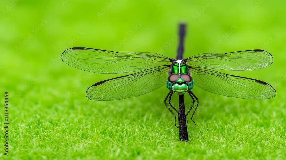 Emerald Dragonfly Perched on a Twig Emerald Dragonfly Perched on a Twig