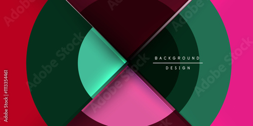 Target circle geometric abstract shapes. Vector Illustration For Wallpaper, Banner, Background, Card, Book Illustration, landing page