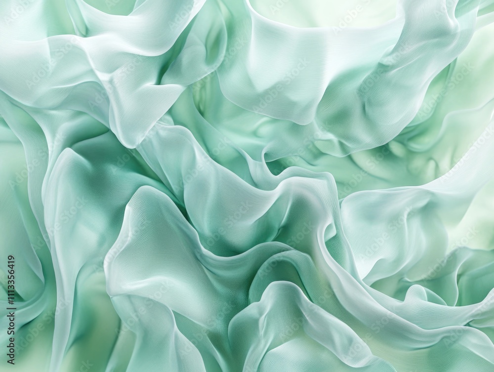 Fototapeta premium Close-up of green fabric texture