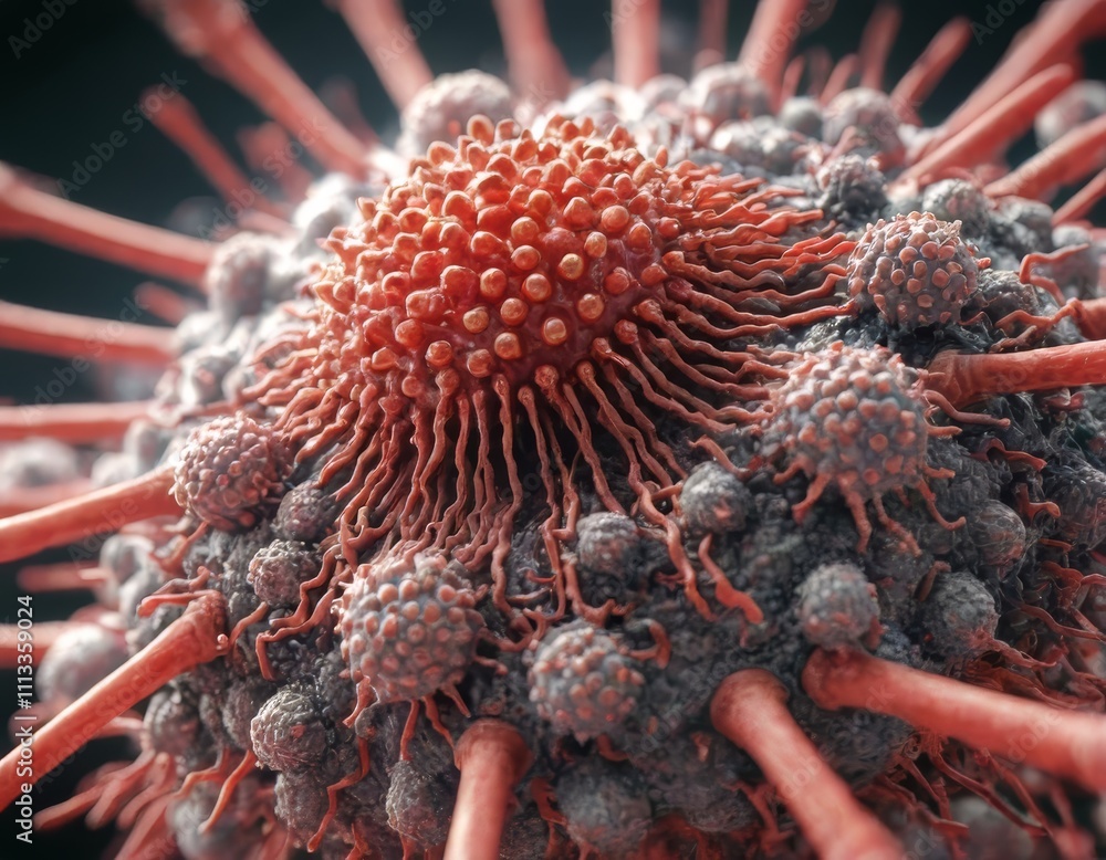 Virus Bacteria Scientific Image for Medical and Educational Projects