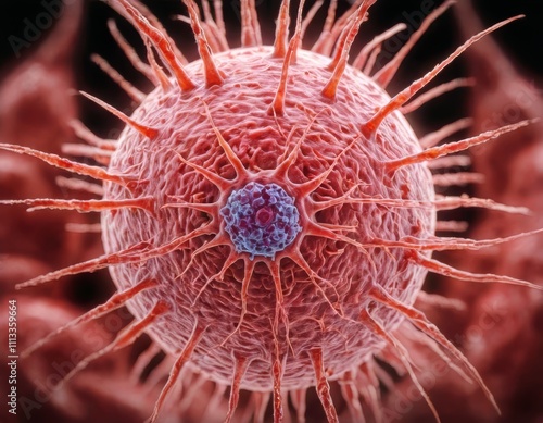 Obraz na płótnie Virus Bacteria Scientific Image for Medical and Educational Projects w salonie