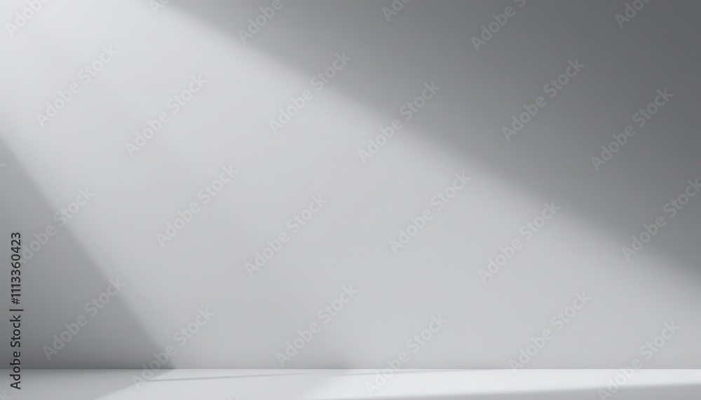 Light Beams Illuminate a Simple Grey Room Light Beams Illuminate a Simple Grey Room