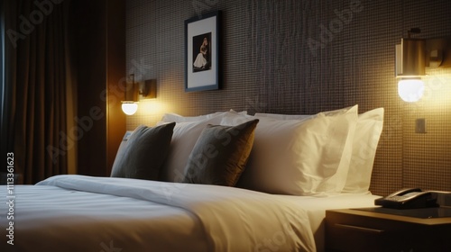 Serene Hotel Bedroom: A Cozy Night's Rest Awaits