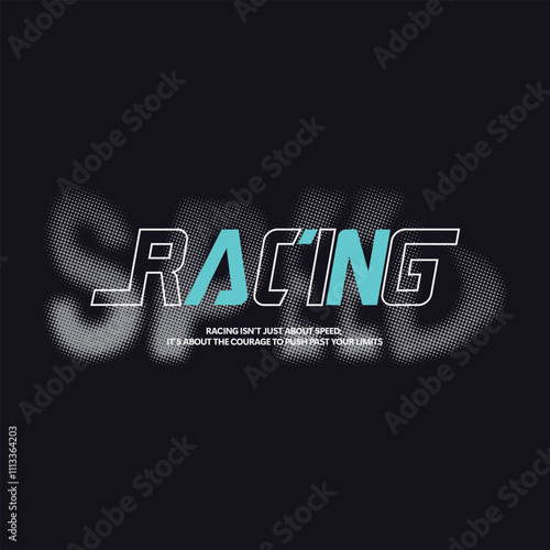 Racing graphic t-shirt and apparel design