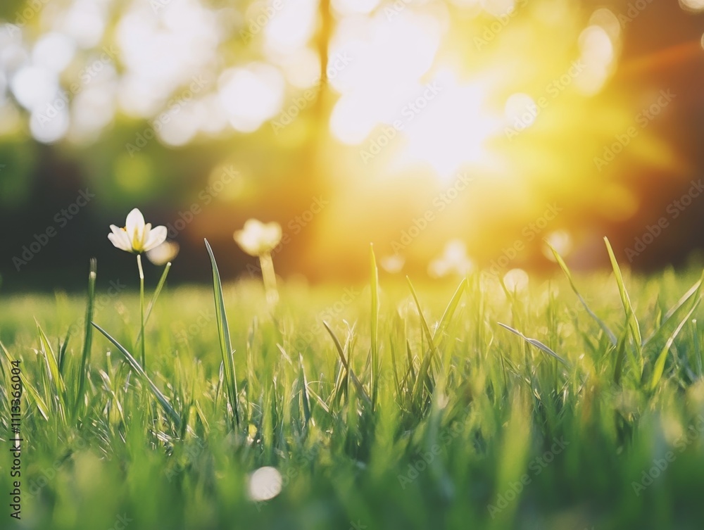 Green lawn with fresh grass outdoors. Nature spring grass background texture. - ai Green lawn with fresh grass outdoors. Nature spring grass background texture. - ai