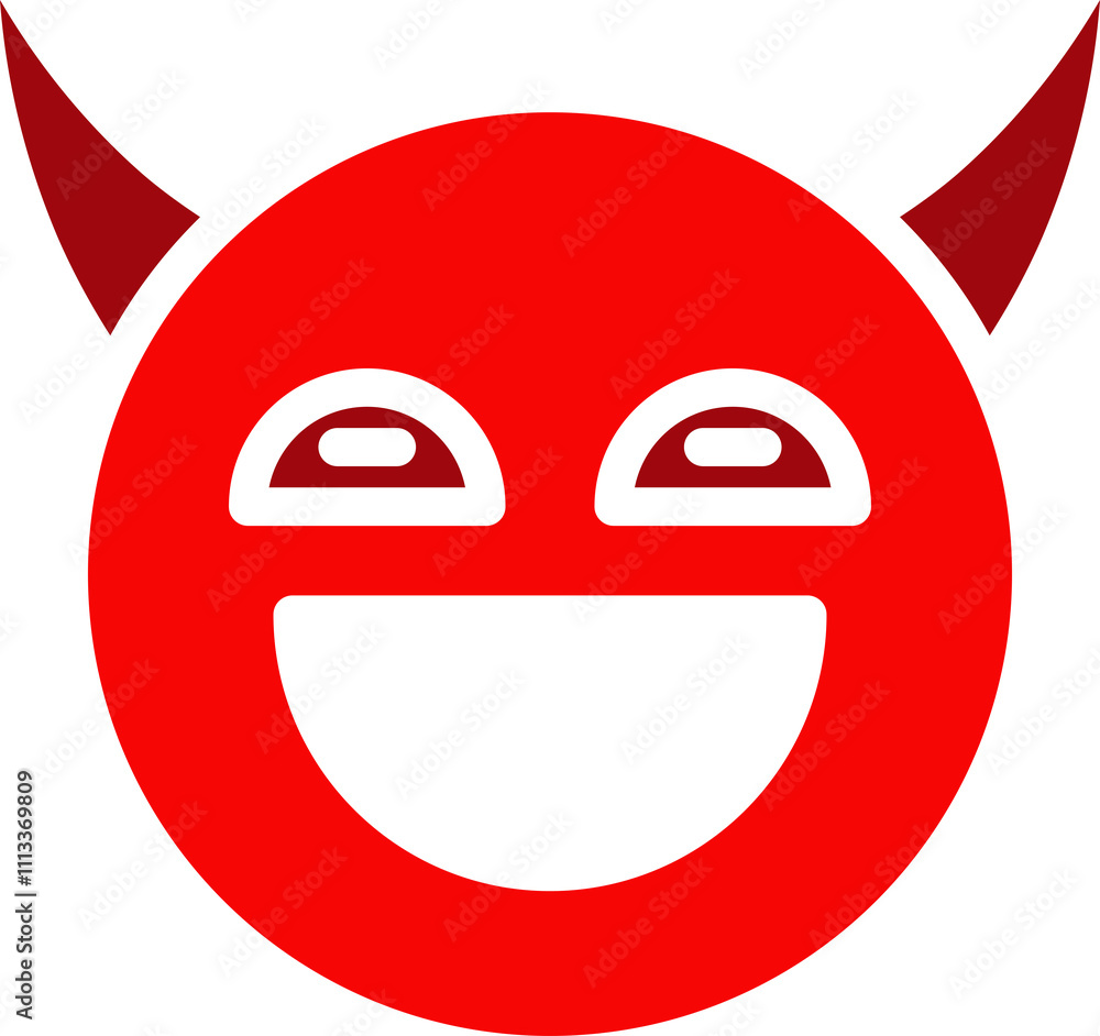 Smile Devil Icon Illustration