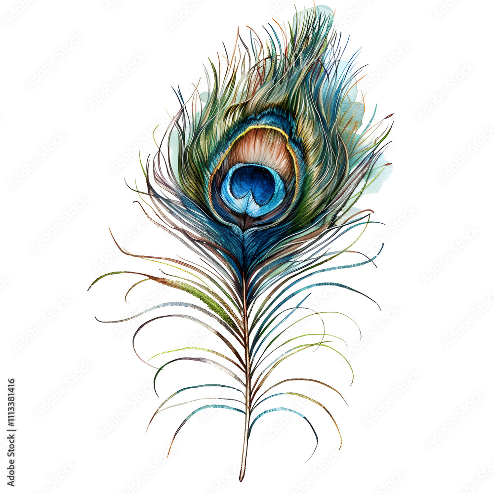 Obraz premium Wonderful peacock feather image