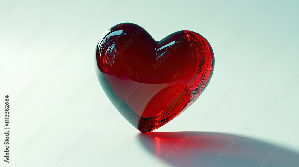 A perfectly shaped red heart on a pristine white background, symbolizing love and romance, ideal for Valentine's Day concepts and designs. A perfectly shaped red heart on a pristine white background, symbolizing love and romance, ideal for Valentine's Day concepts and designs.