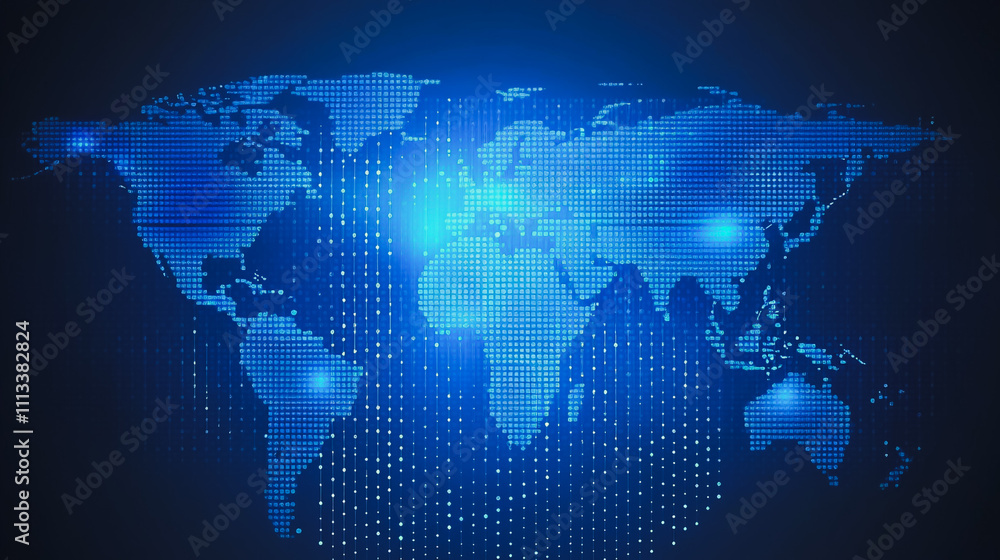 abstract business connection of line from nail node to node on world map background Innovation network points Earth's surface abstract business connection of line from nail node to node on world map background Innovation network points Earth's surface