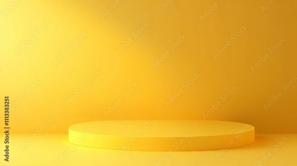 Abstract Gradient Studio with Yellow Background and Textured Wall Design for Product Presentation, Vector Illustration Abstract Gradient Studio with Yellow Background and Textured Wall Design for Product Presentation, Vector Illustration