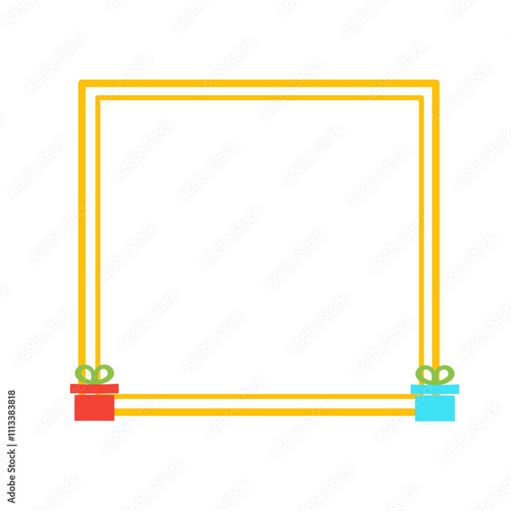 frame with gift box frame with gift box